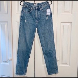 NWT Free People high rise mom jeans Acadia